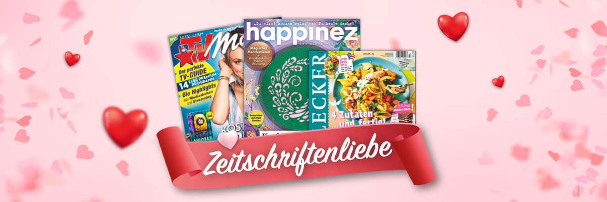 Zeitschriften zum Valentinstag verschenken