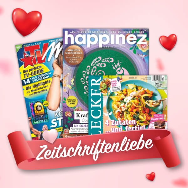 Zeitschriften zum Valentinstag verschenken